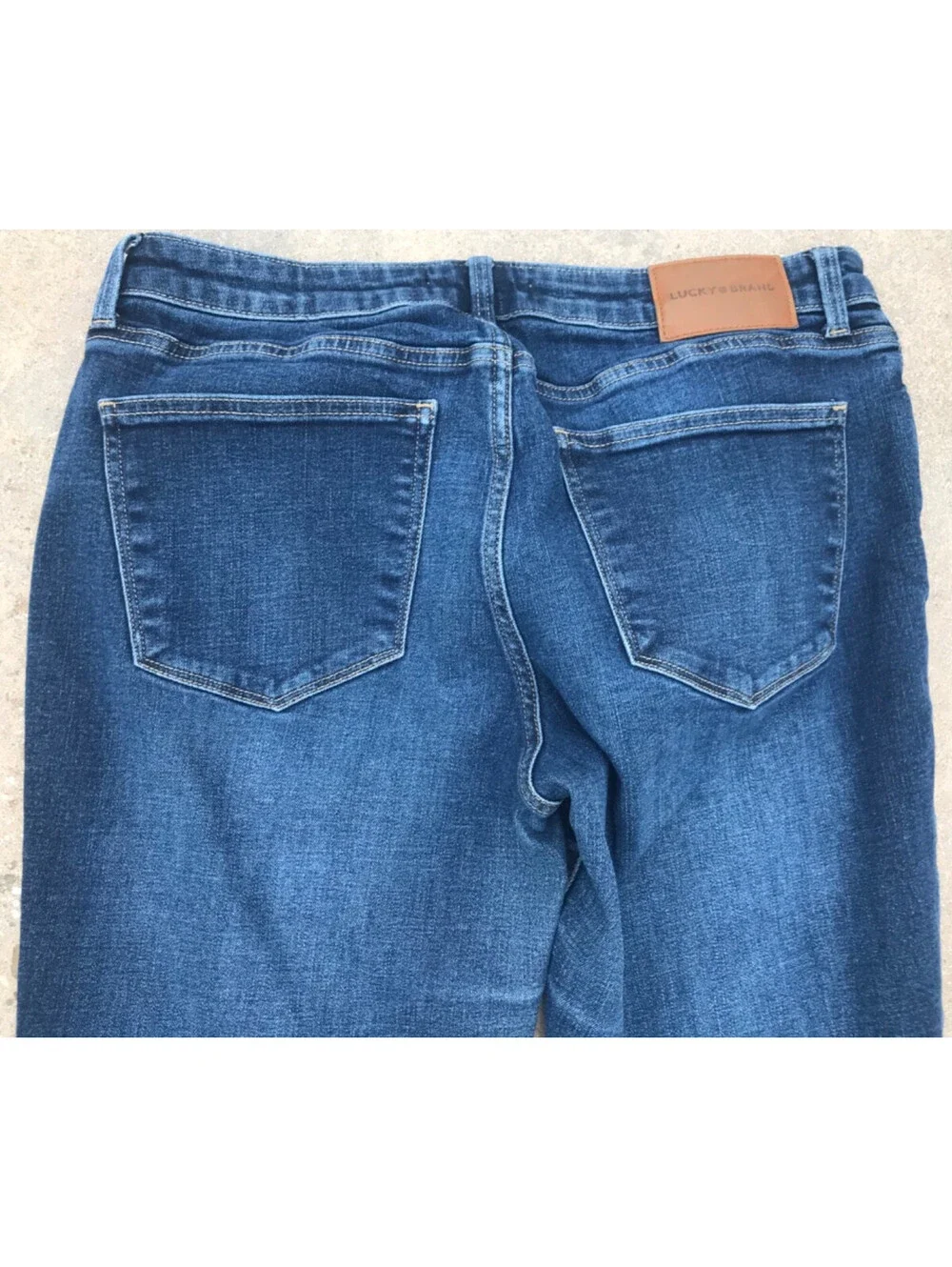 Lucky Brand Womens Lolita Boot Cut Blue Jeans 14/32R Stretch Cowgirl Lite Fading